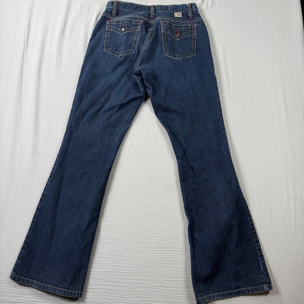 Vtg Cruel Girl Womens Bootcut Jeans Low Rise Dark Wash Denim Size 7R Made in USA - Picture 3 of 7